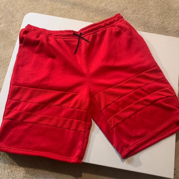 Big and Tall Men's Red Sweat Shorts - Picture 1 of 3